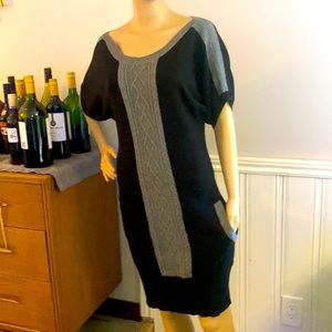 Gentle fawn -  Anthropologie - black & gray dress with pockets